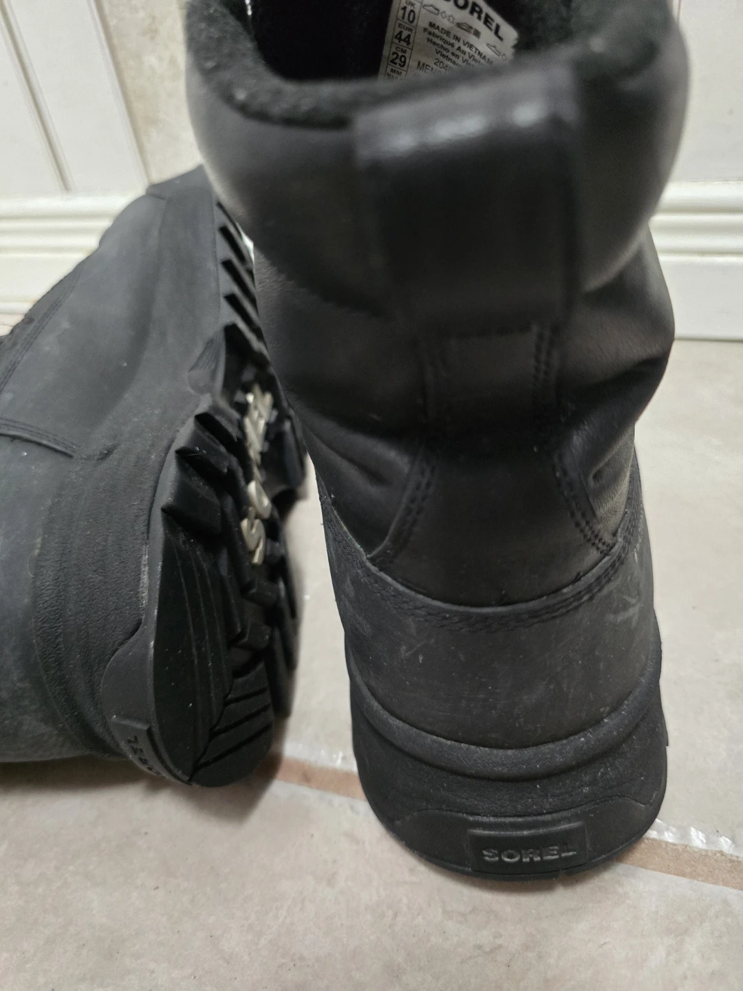 Men's Sorel Black Winter Insulated waterproof Boots size 11 - photo 5