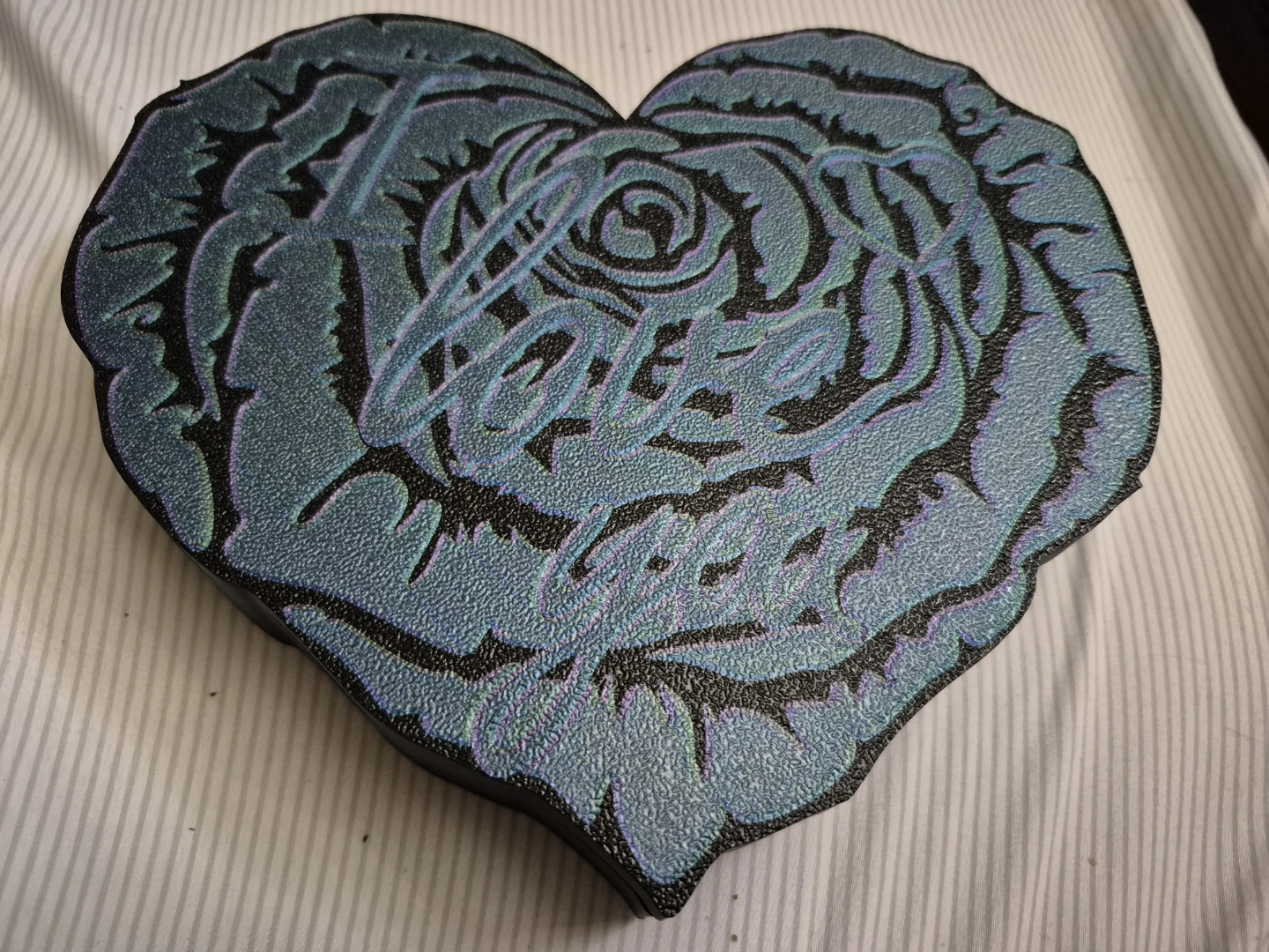 Heart Shaped Rose Trinket Box