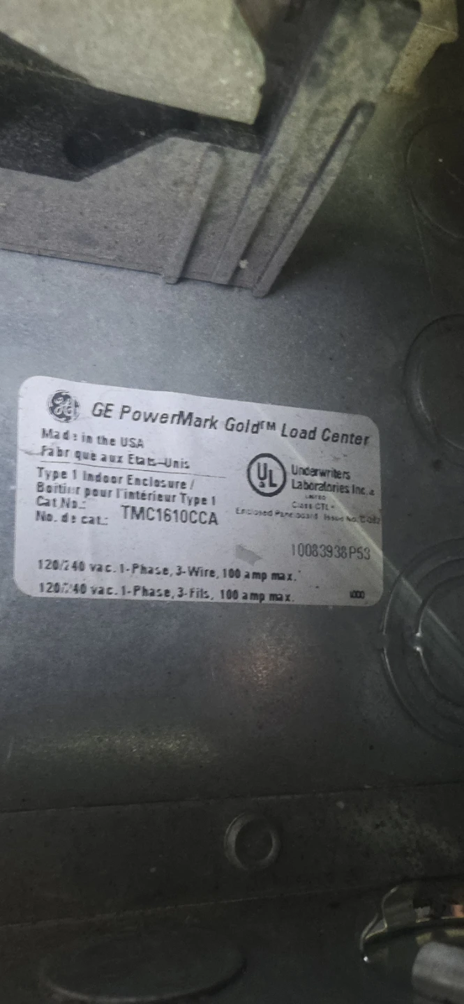 GE PowerMark Gold Load Center TMC1610CCA - photo 3