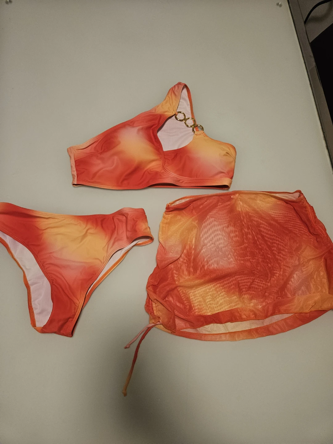 Orange Tie-Dye 3-Piece Swimsuit - Size XL- MOVING SALE!