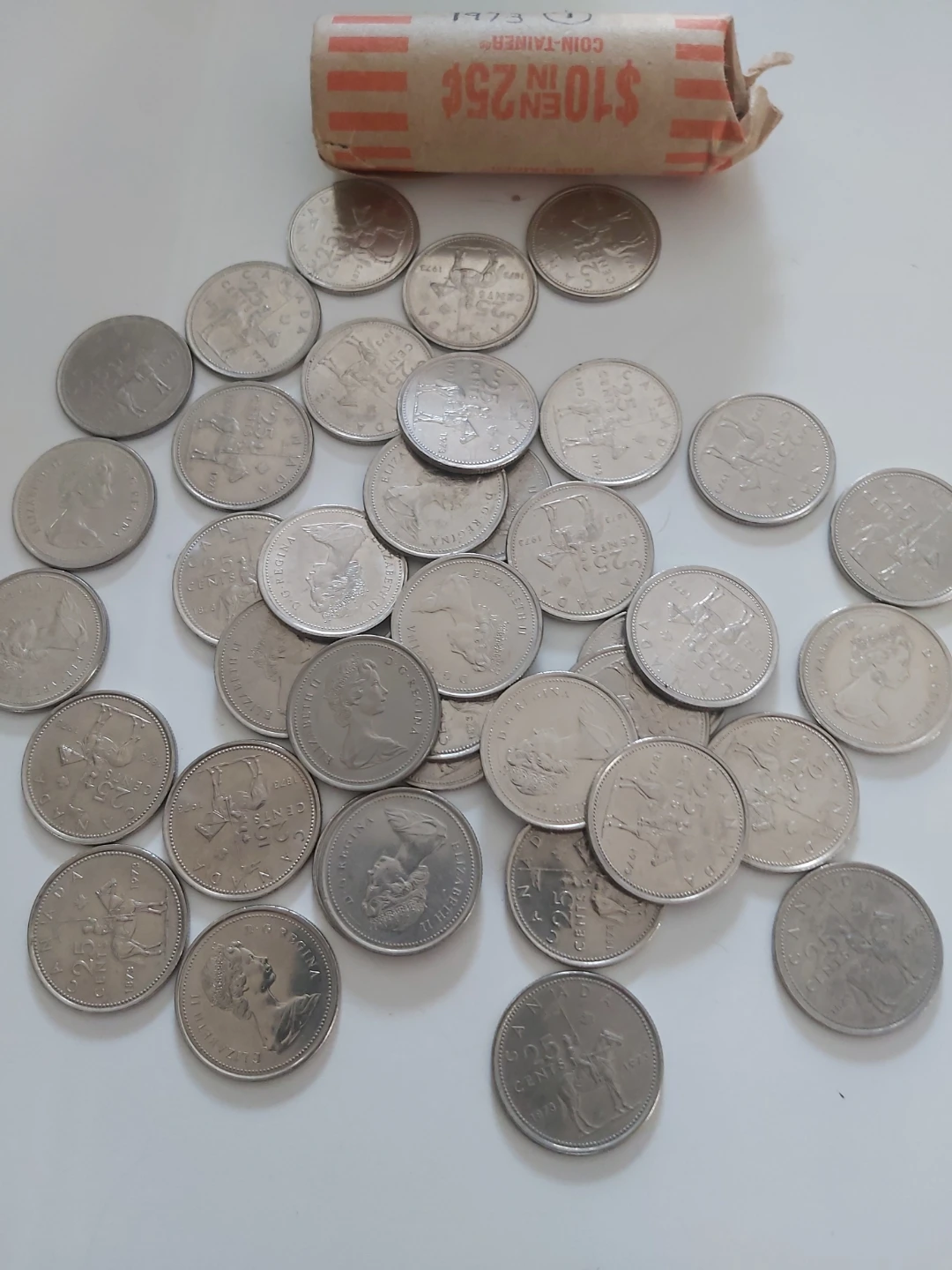 1973 Canadian 25 Cent Coins - photo 5
