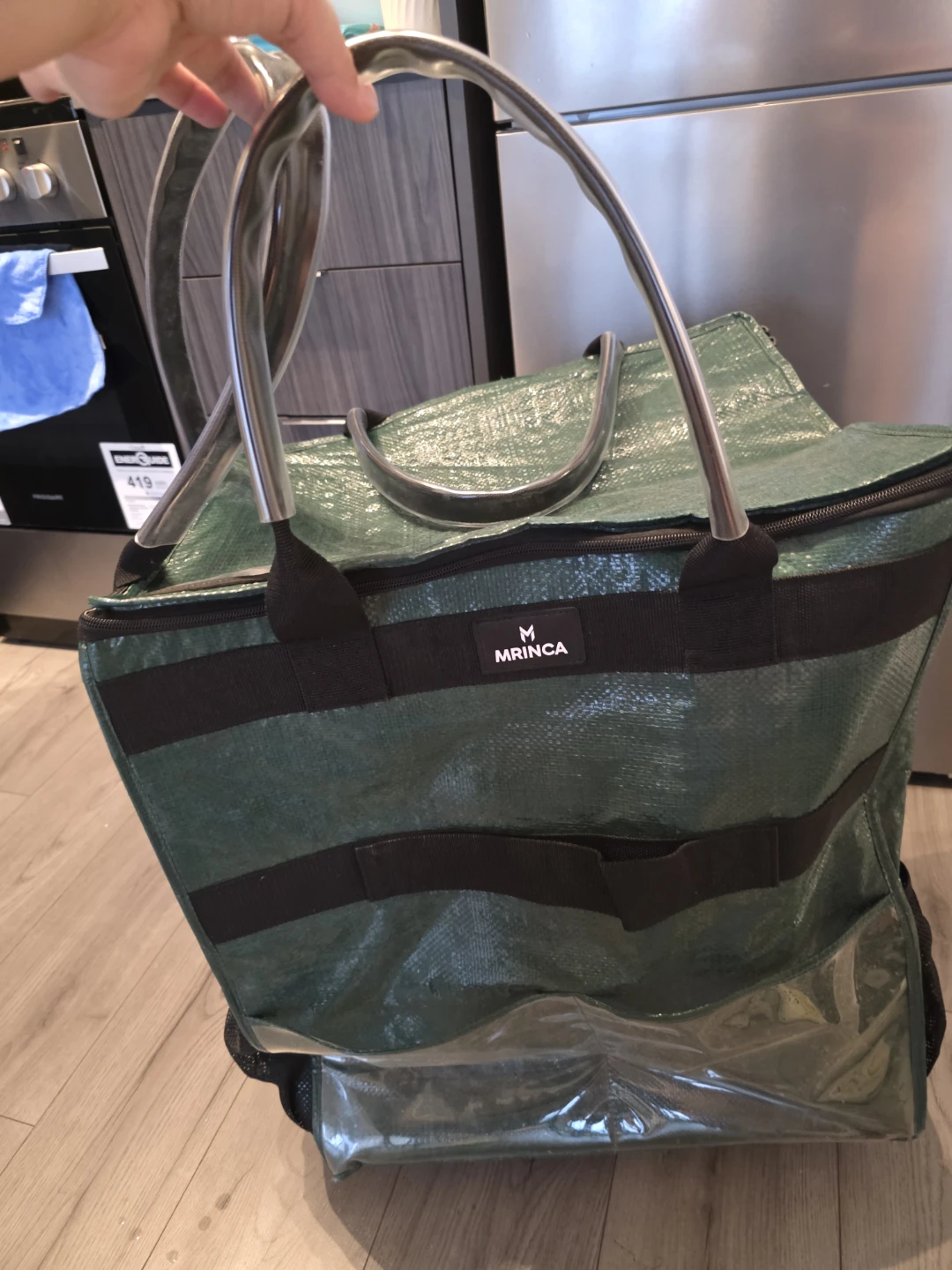 MRINCA Rolling Tote Bag - Green