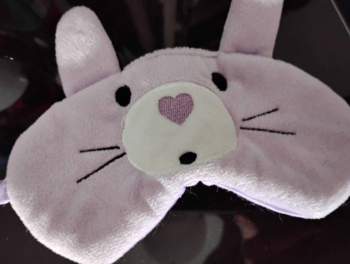 Purple Bunny Eye Mask