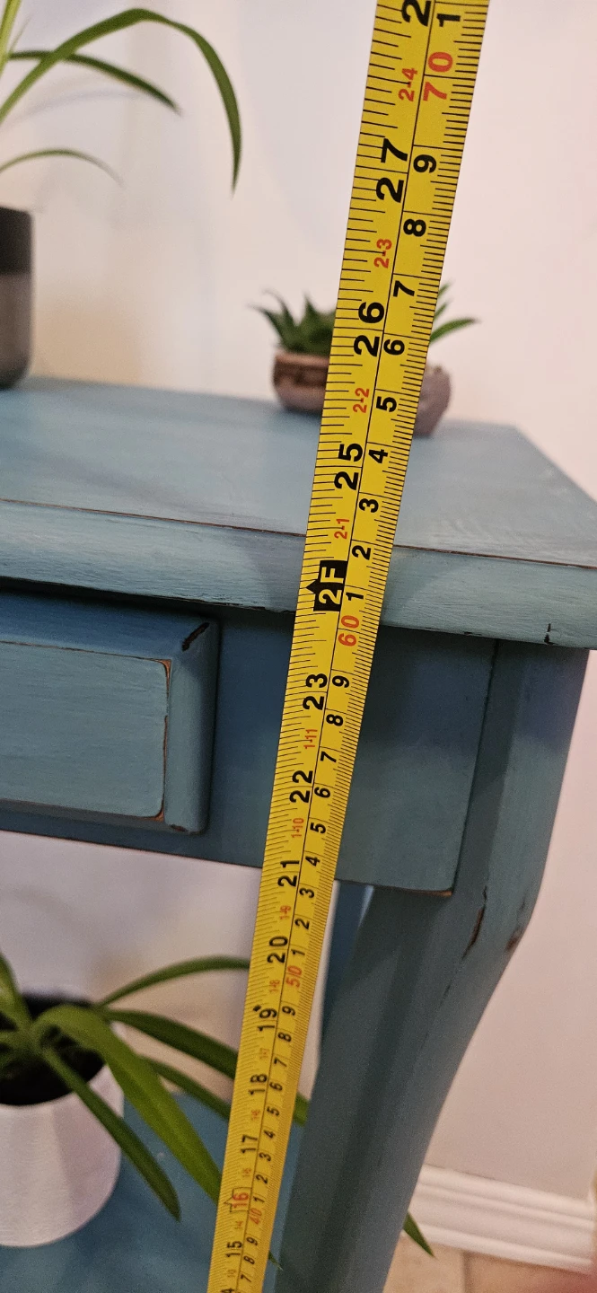 Blue Accent Table with Drawer - photo 5