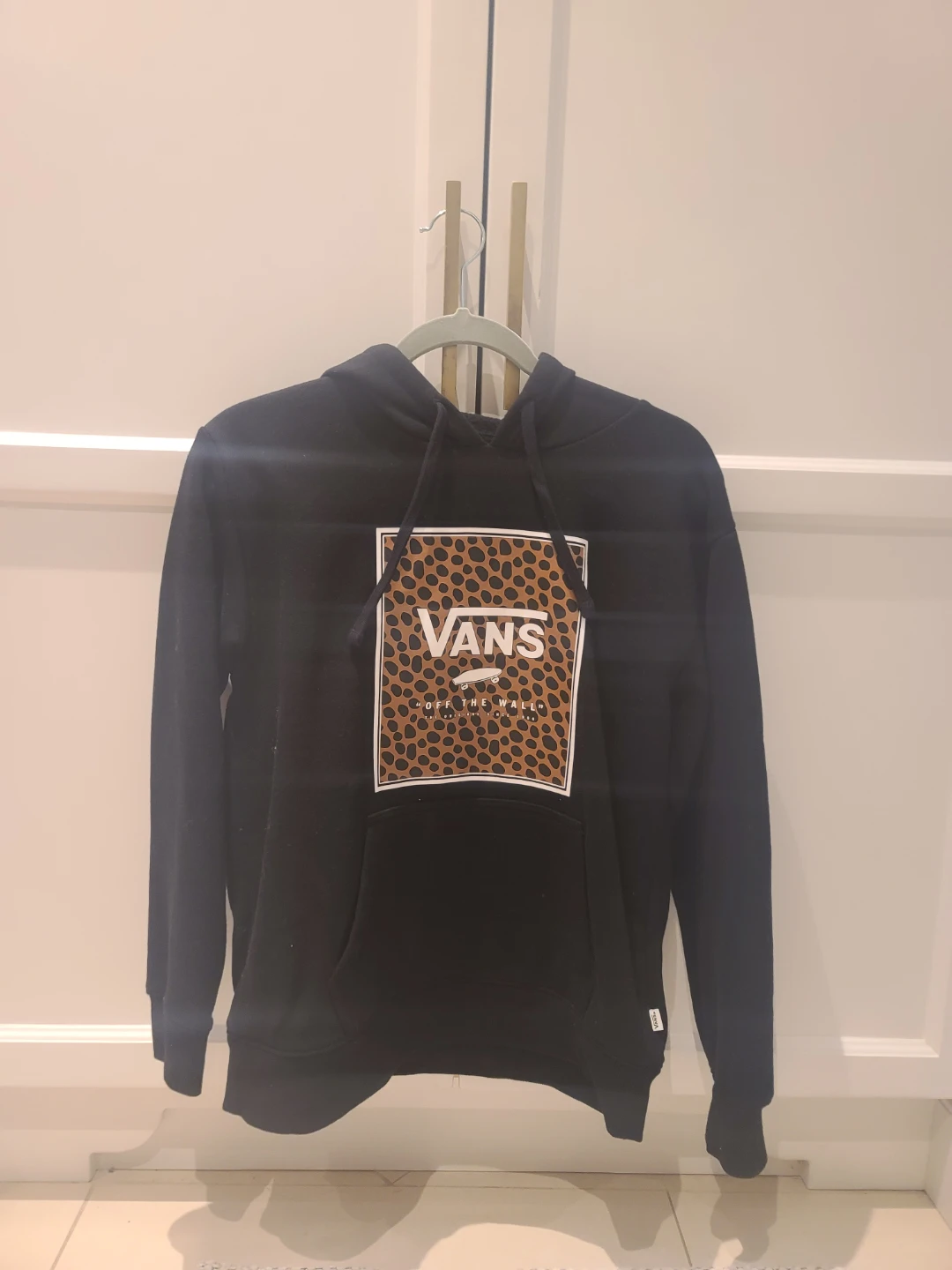 Vans Off The Wall Hoodie - Black Leopard Print - Size XS