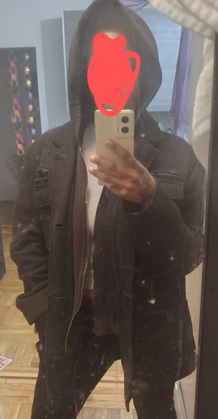 Structure Black Jacket with detachable Hoodie - photo 5