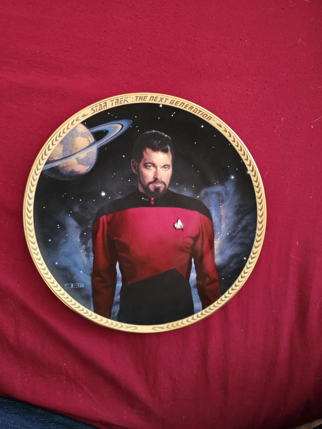 Star Trek Commander Riker Plate - Hamilton Collection