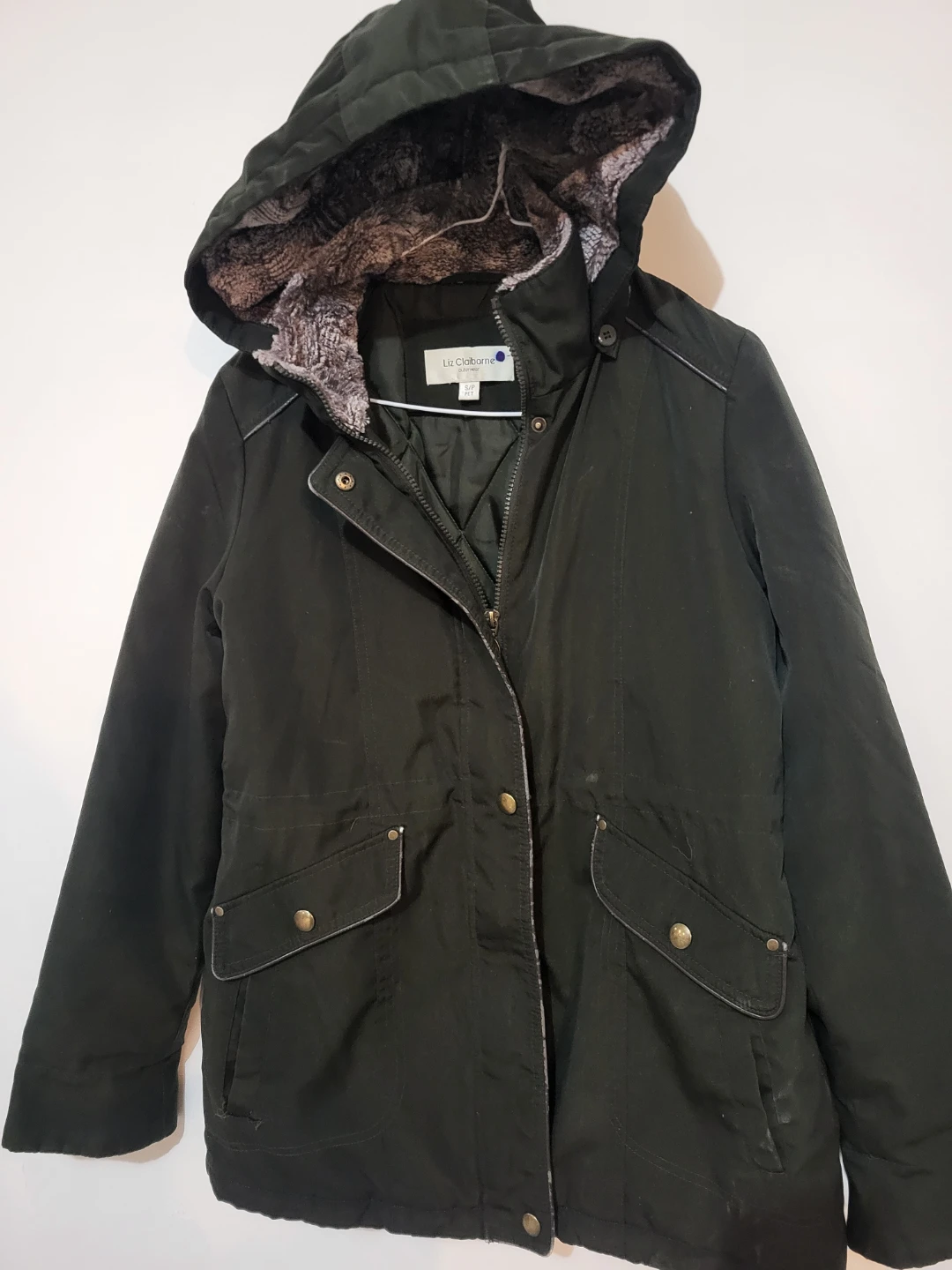 Liz Claiborne Outerwear Jacket - Size S/P - Forest Green - photo 3