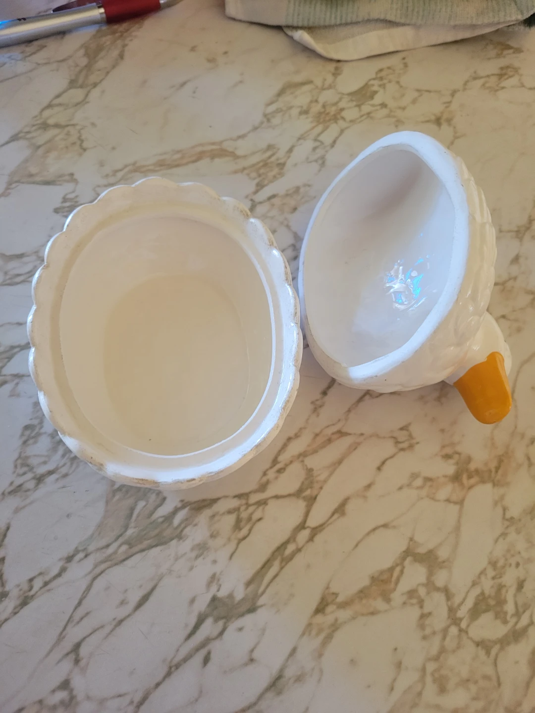 White Ceramic Duck Trinket Dish - photo 4