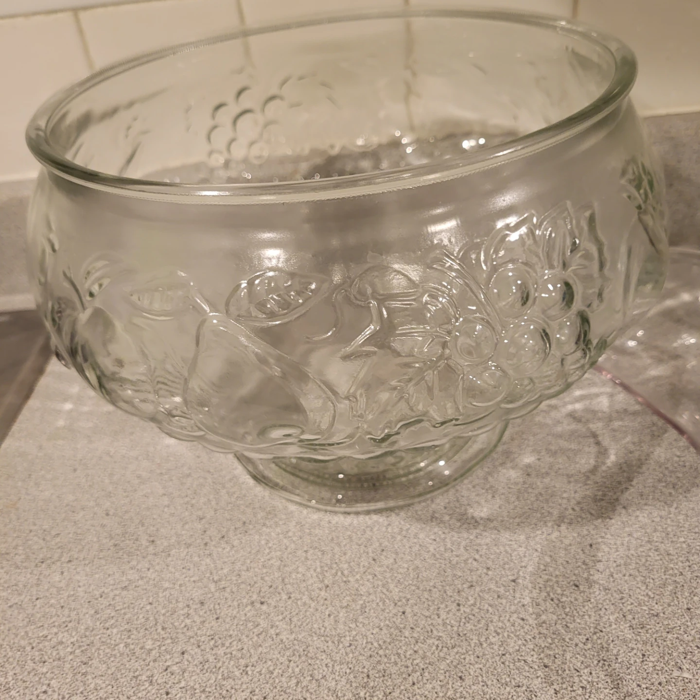 Vintage Glass Punch Bowl Set - photo 3