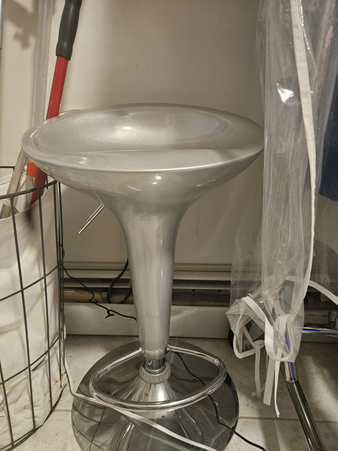 Silver Bar Stool