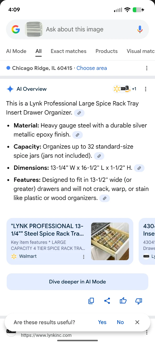 Lynk Professional Large Spice Rack Tray Insert - photo 3