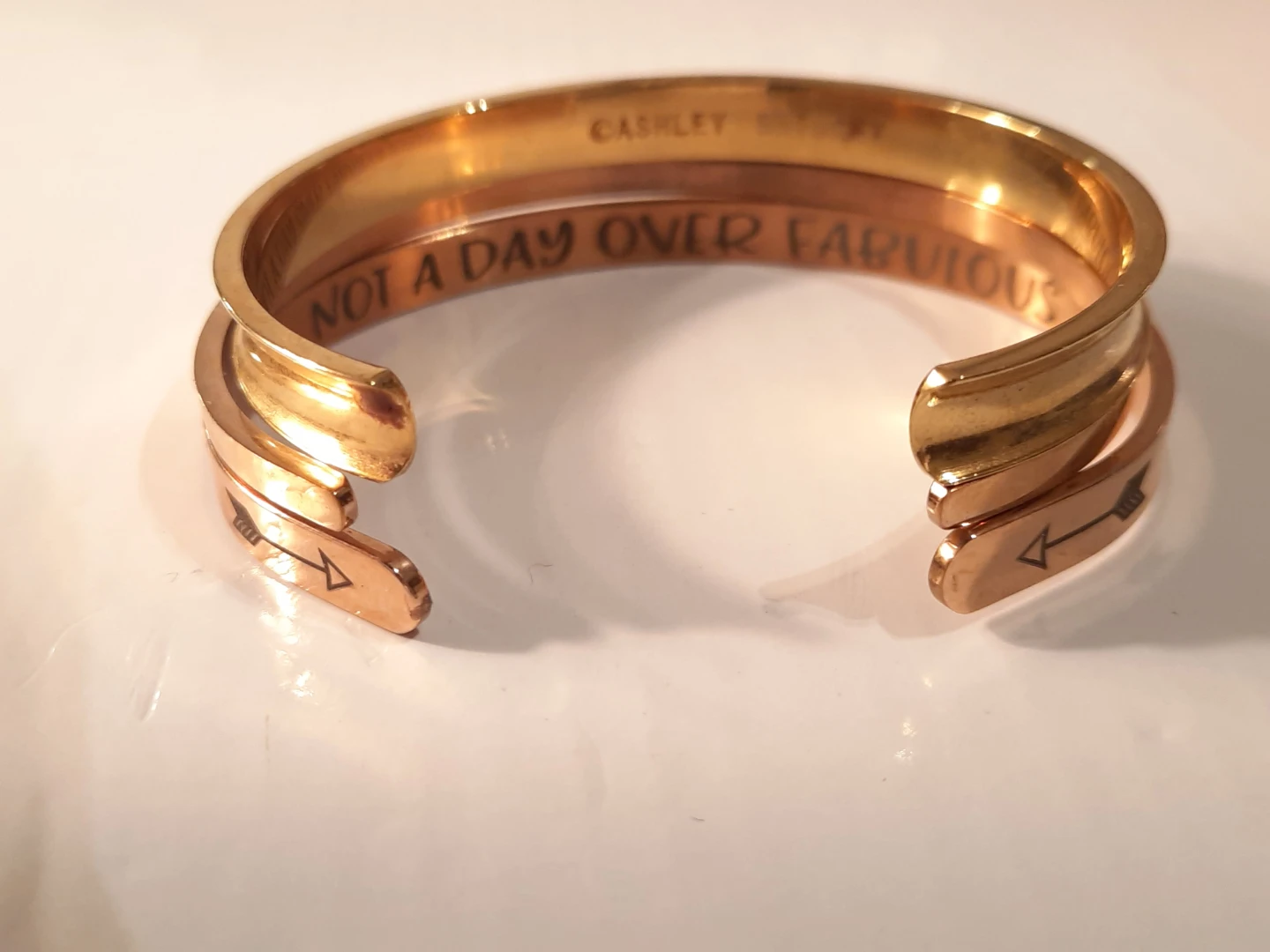 3 gold plated bracelets