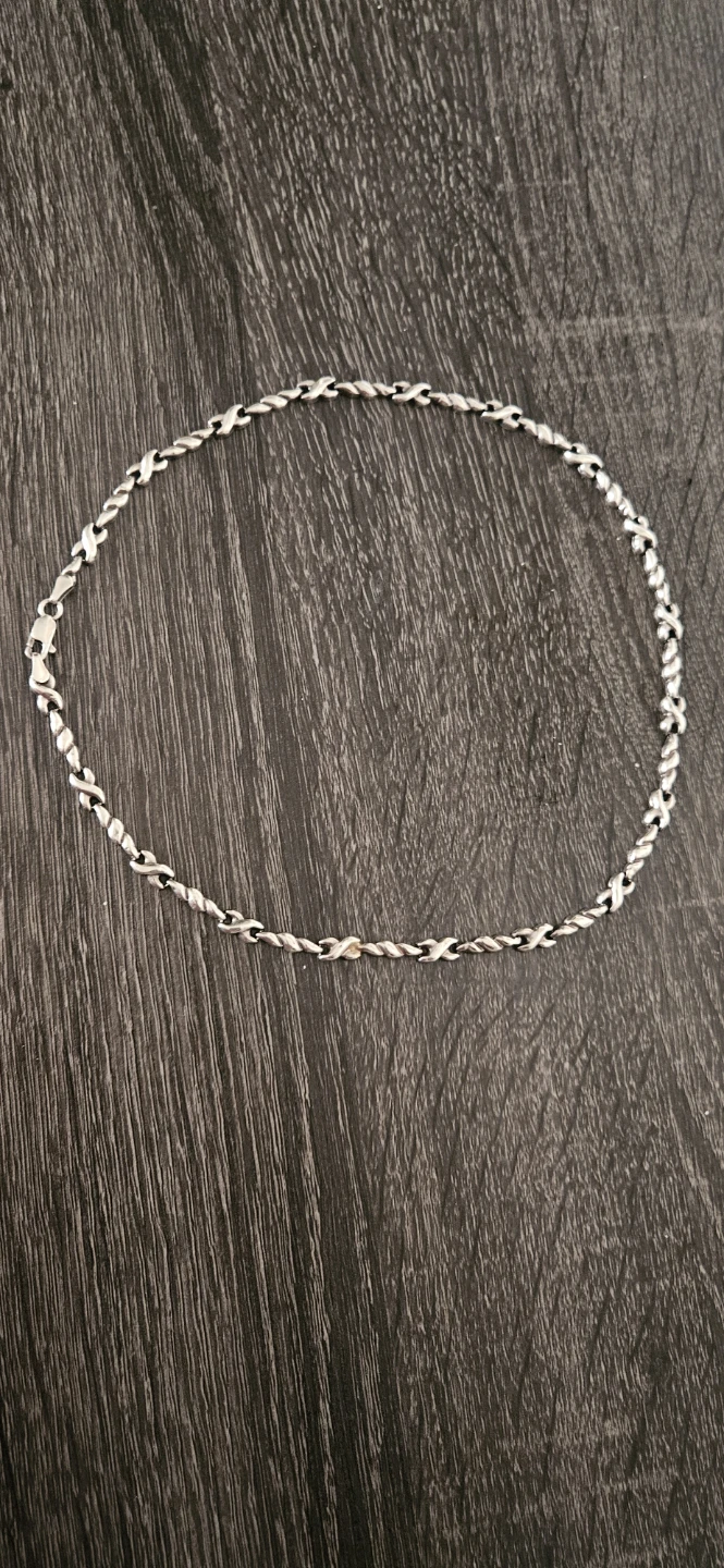 Sterling Silver "XOXO" Link Chain Necklace
