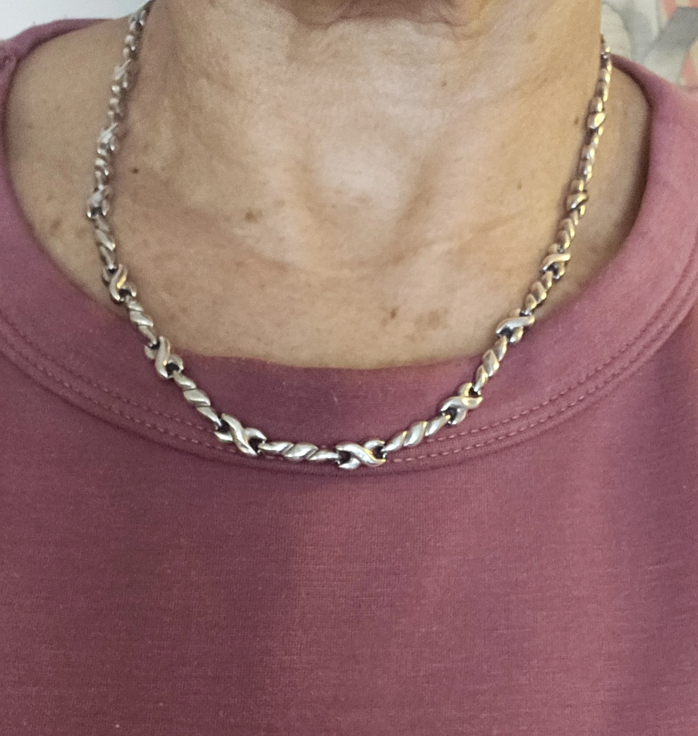 Sterling Silver "XOXO" Link Chain Necklace - photo 3