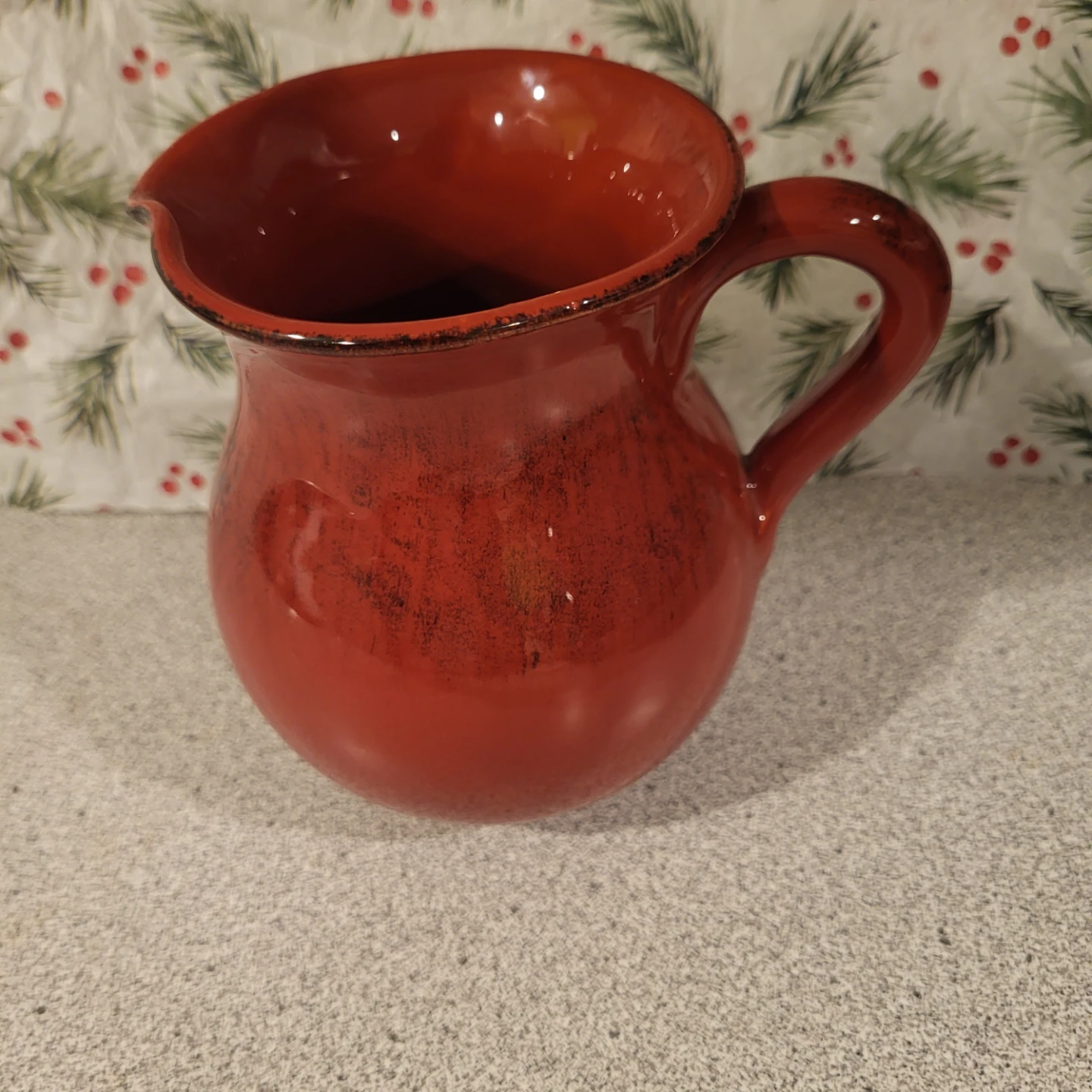 Red Ceramic Pitcher - Made in Italy