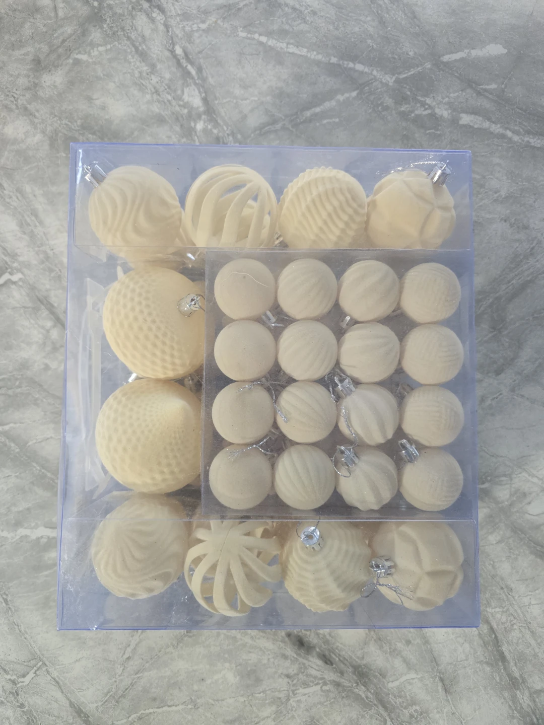 Velvet Christmas Ball Ornaments Set - 46pcs Shatt - photo 2