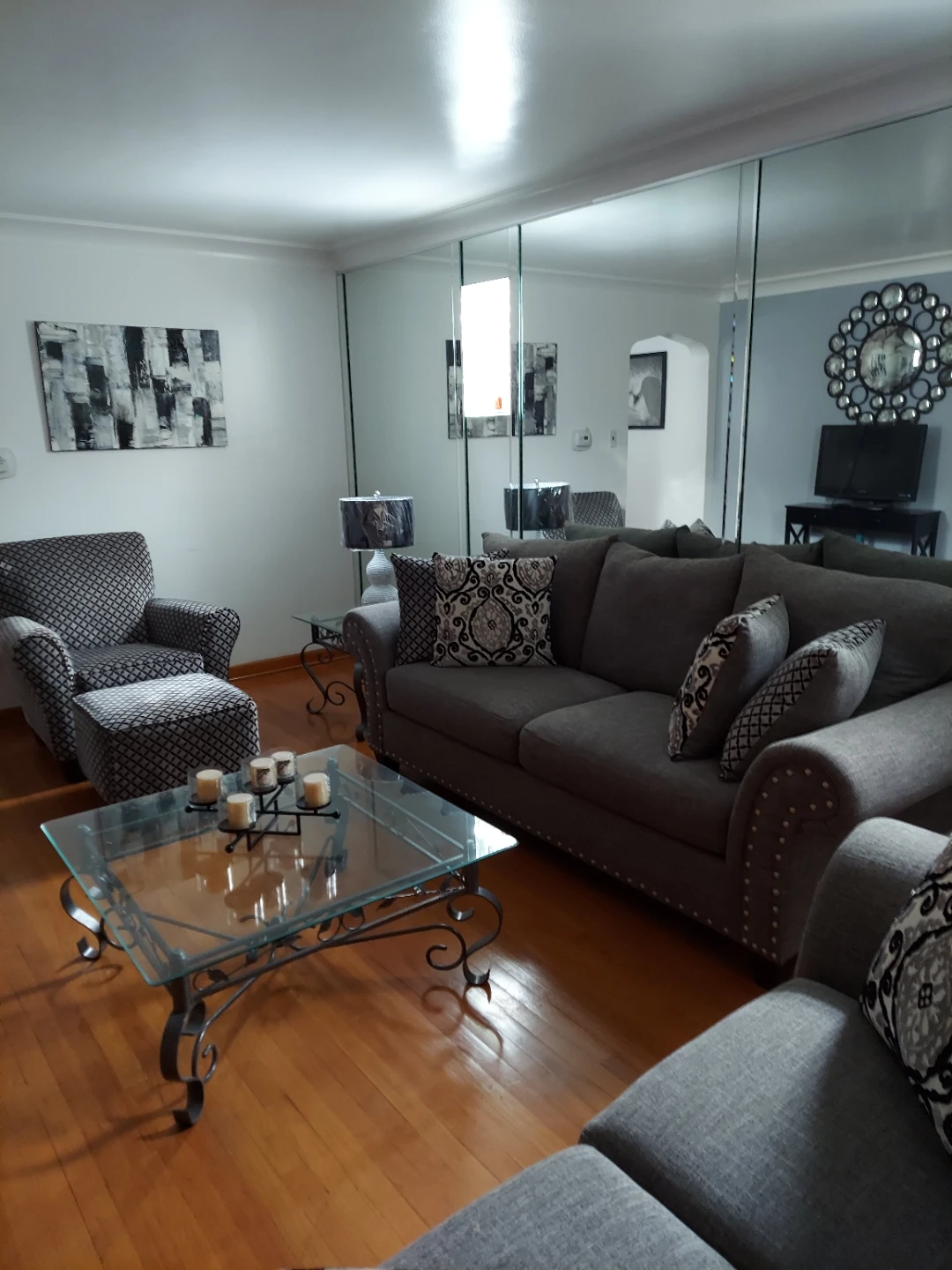 Sofa, Loveseat, Chair & Ottoman Set - Gray