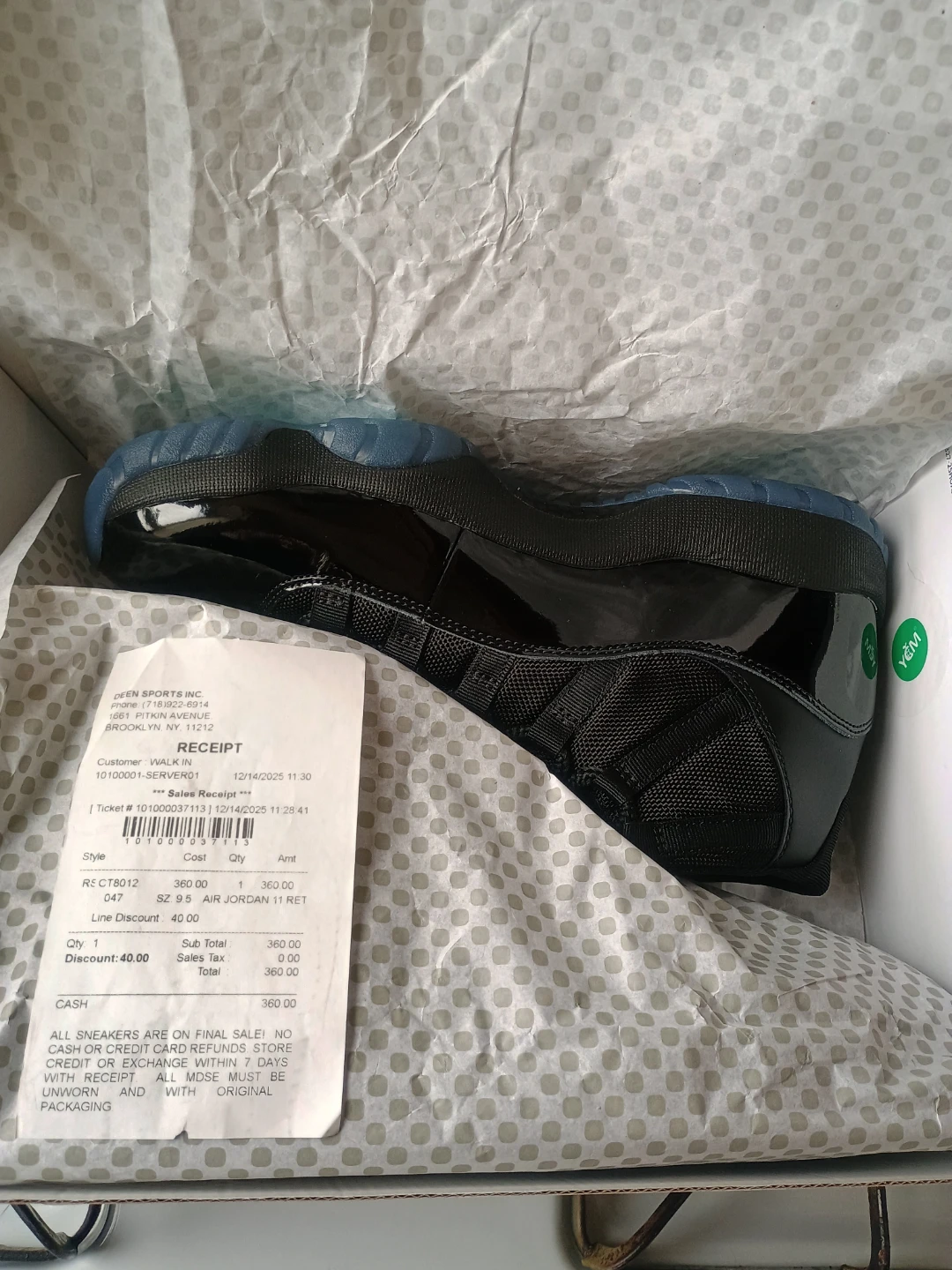 Jordan 11 Retro "Gamma" size 9.5