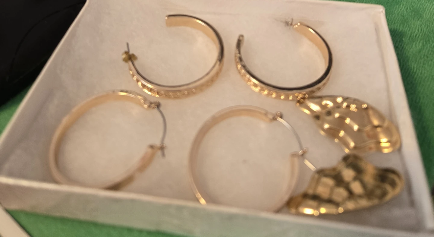 Gold Hoop & Stud Earring Set