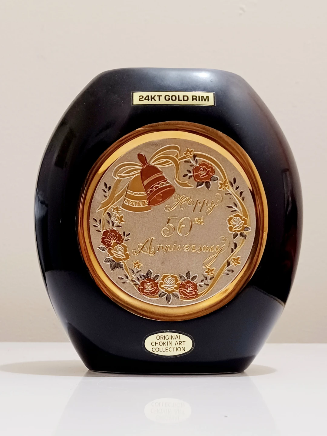 Chokin Art 24 Kt Gold Vase