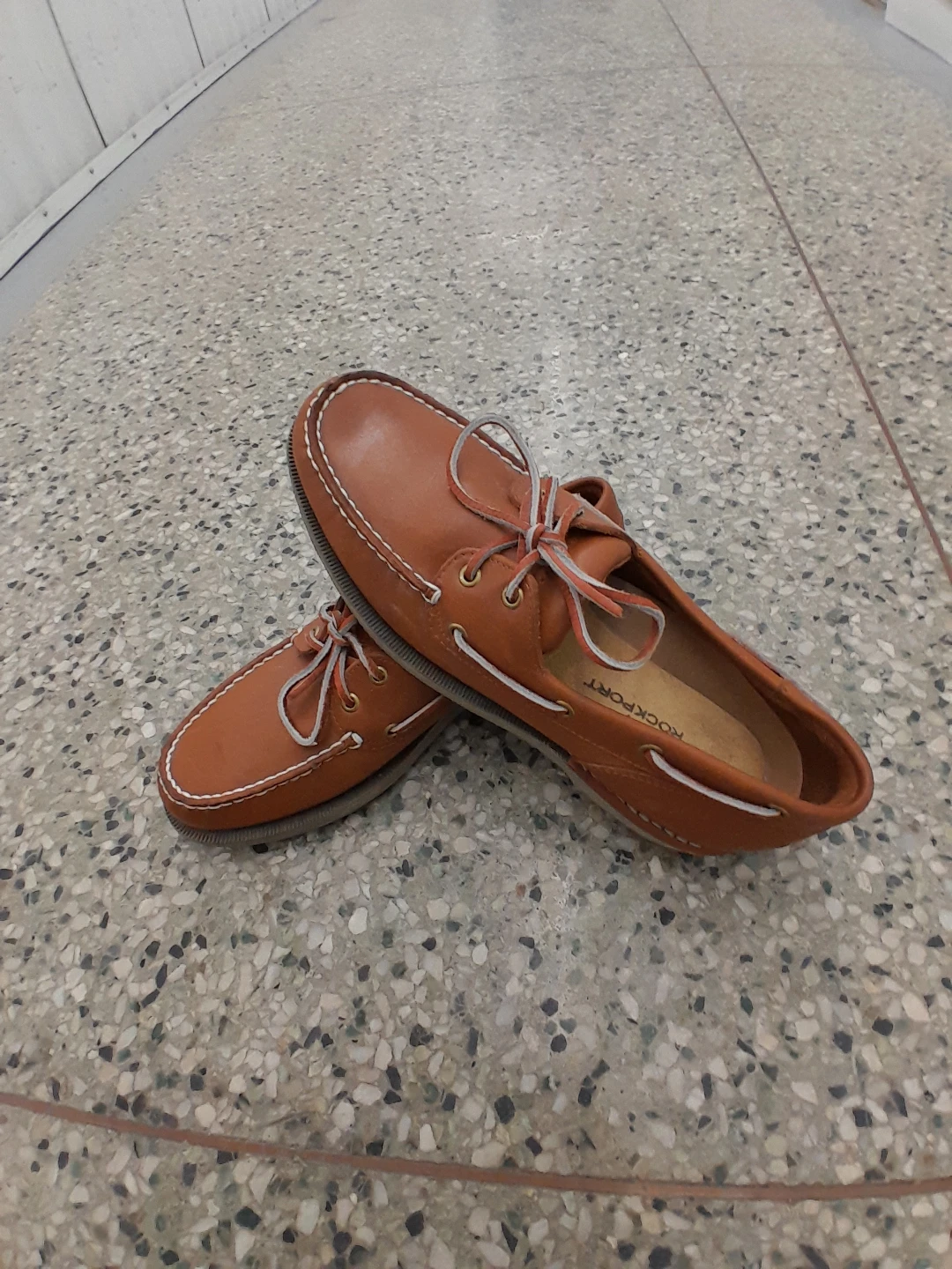 Rockport Brown Leather Boat Shoes Men's Size  10 - photo 2