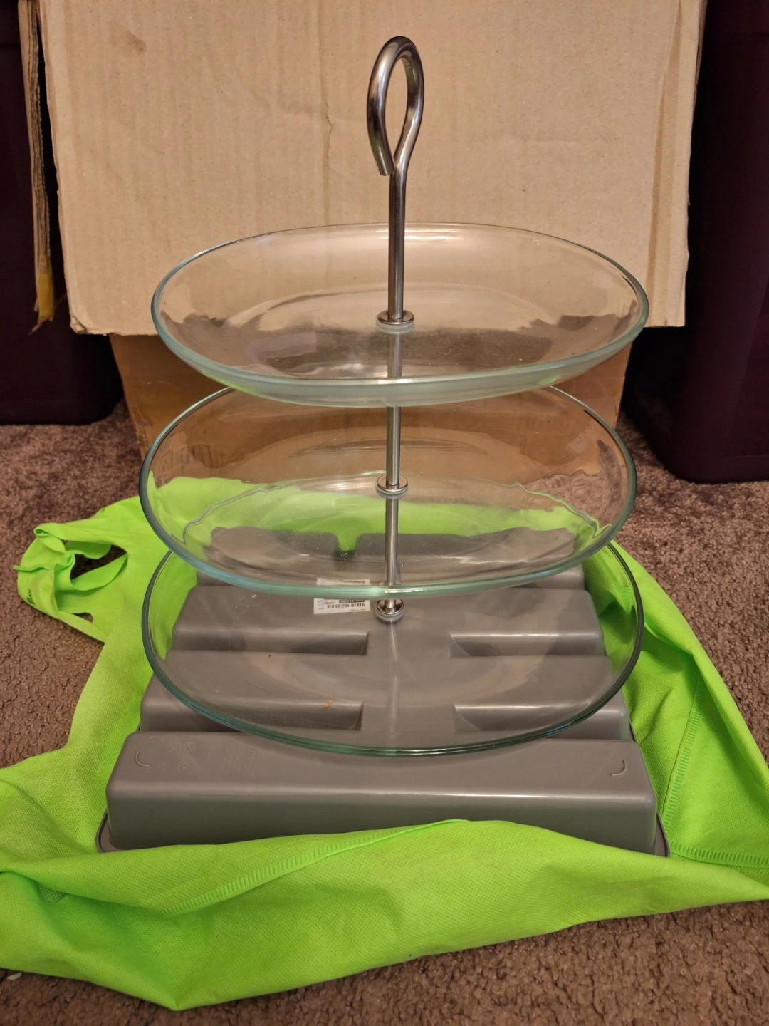 3-Tier Glass Serving Stand