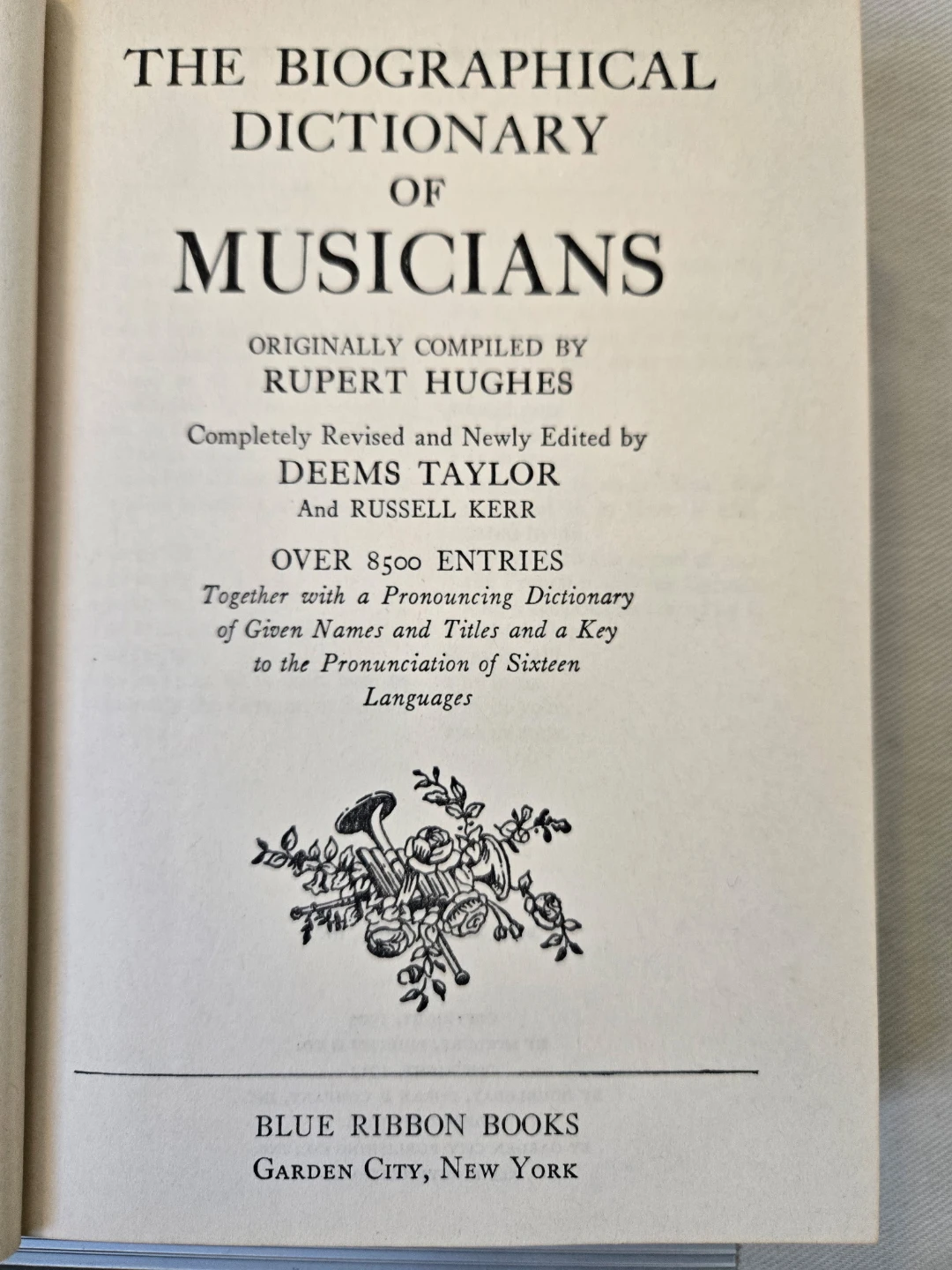 The Biographical Dictionary of Musicians Hardcover Book - photo 5