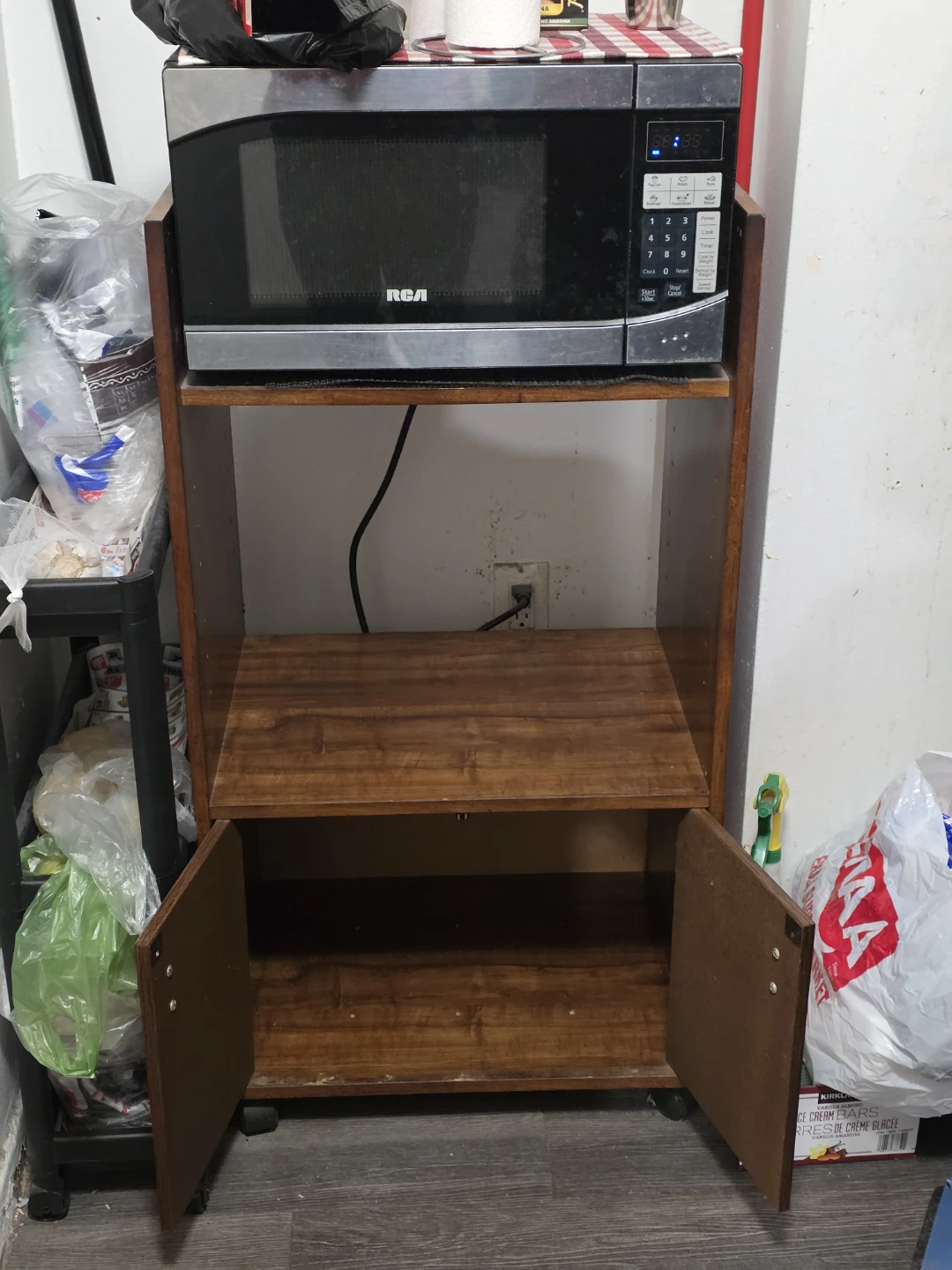 Microwave with Wood Cabinet - photo 2