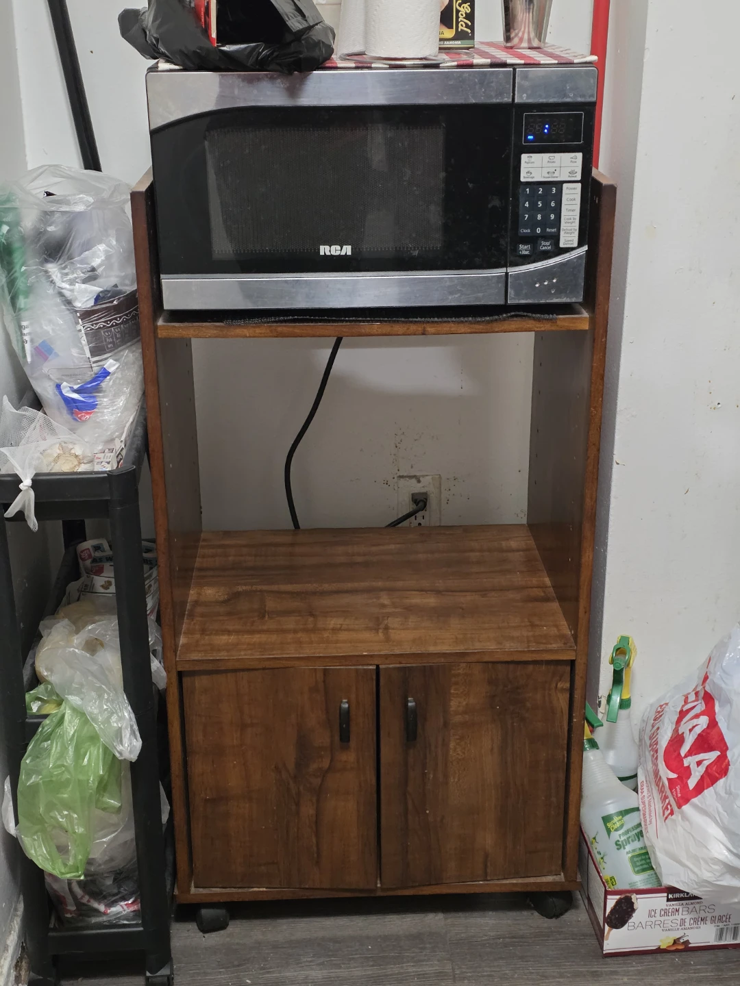 Microwave with Wood Cabinet - photo 3