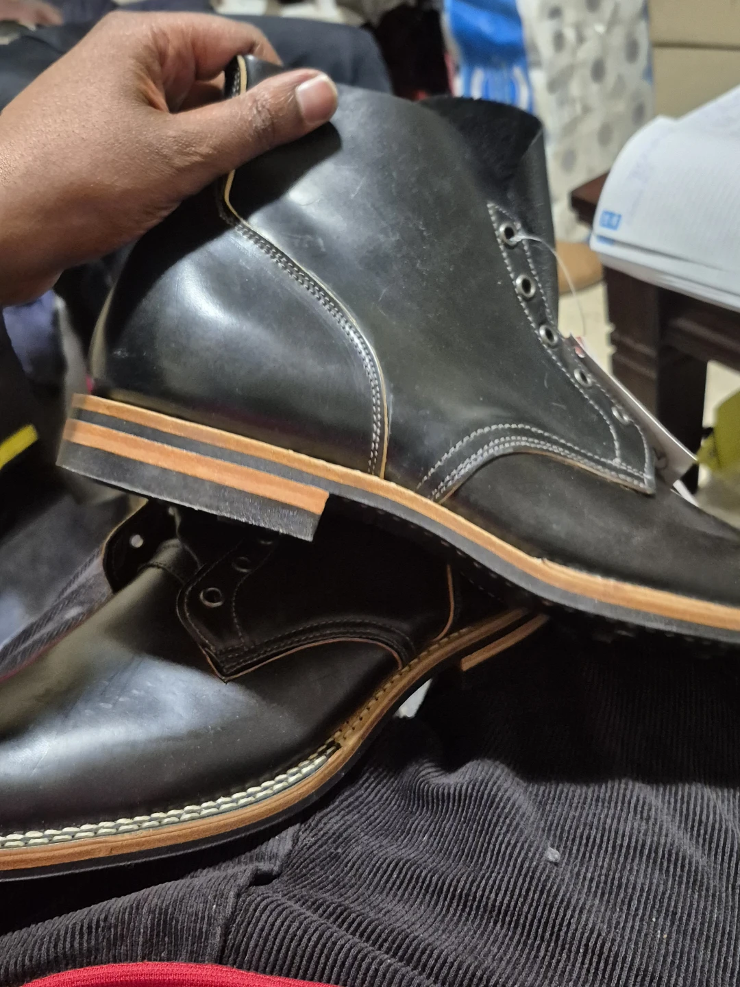 White's Boots Black Leather Lace-up Boots - photo 5