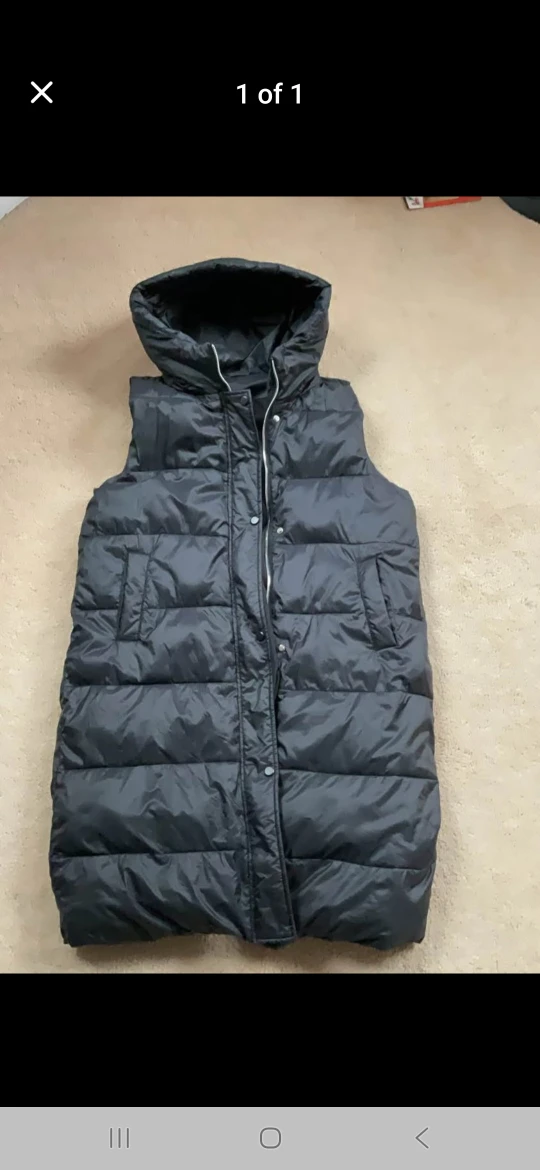 Black Puffer Vest with Hood