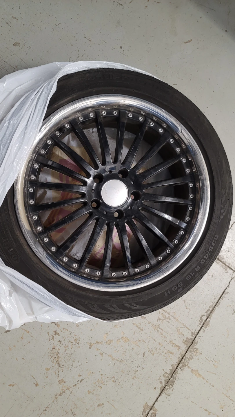 235/45R19 Continental Tires on Rims