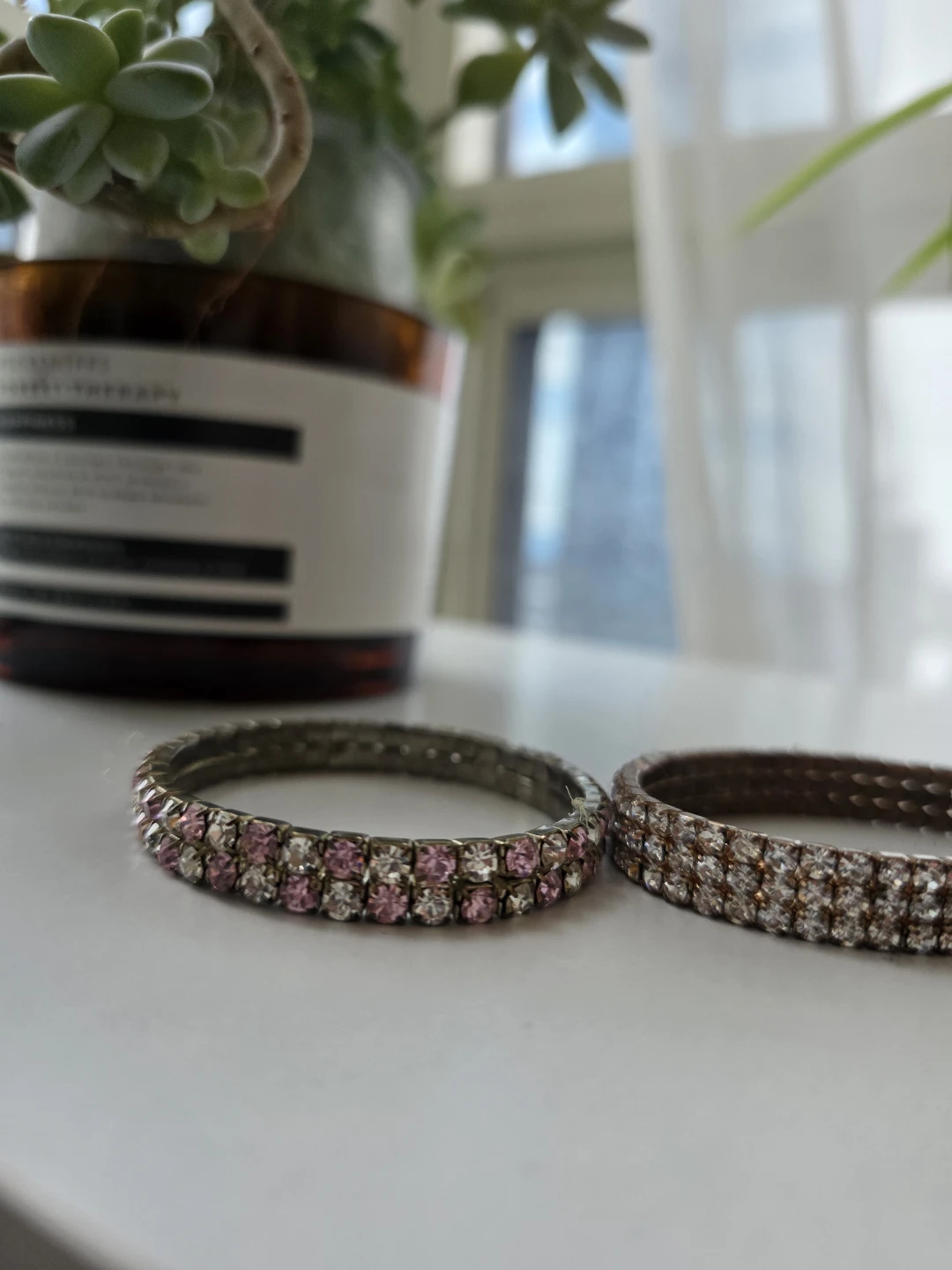 Rhinestone Stretch Bracelets - Set of 2 - photo 2