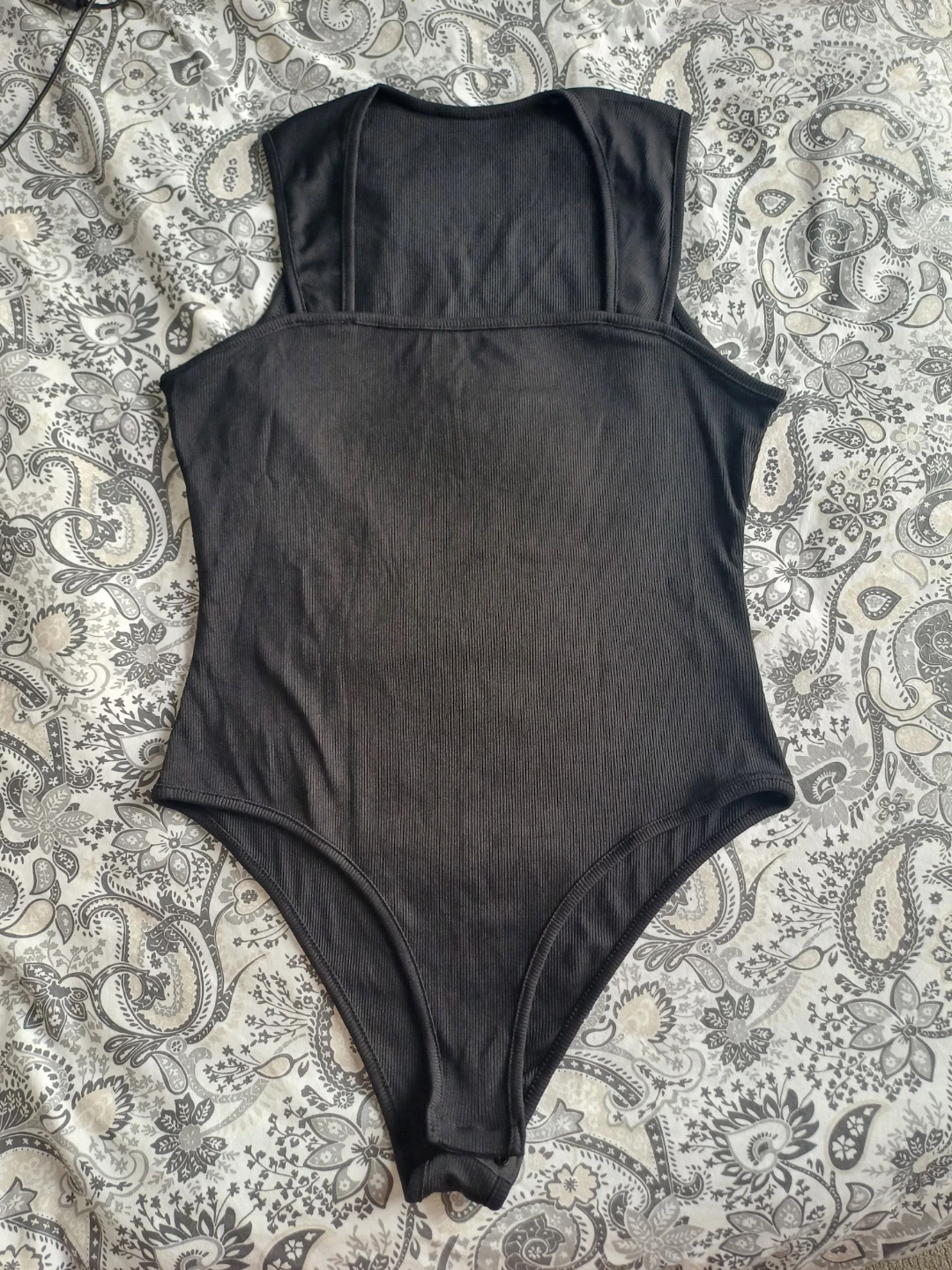 Black Ribbed Bodysuit - photo 2