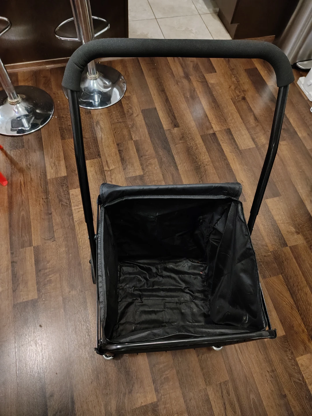 Black Folding Shopping Cart - photo 2