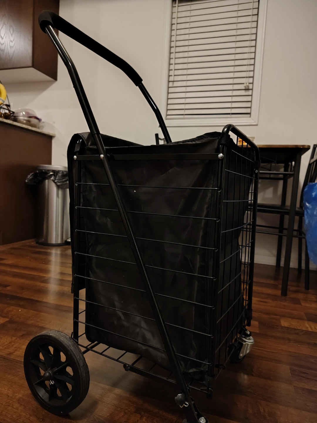Black Folding Shopping Cart - photo 3