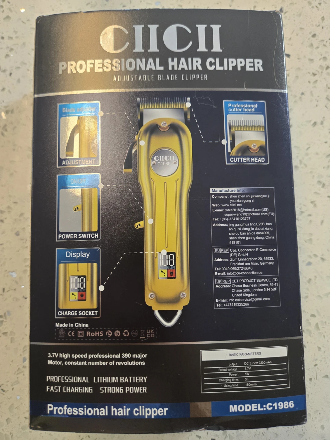 CIICII Professional Hair Clipper - New in Box! - photo 3