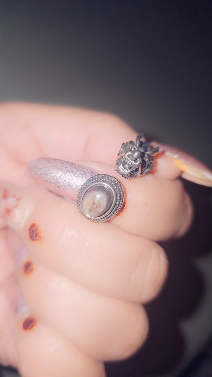 Dragon Head , backbone crystal ring - photo 4