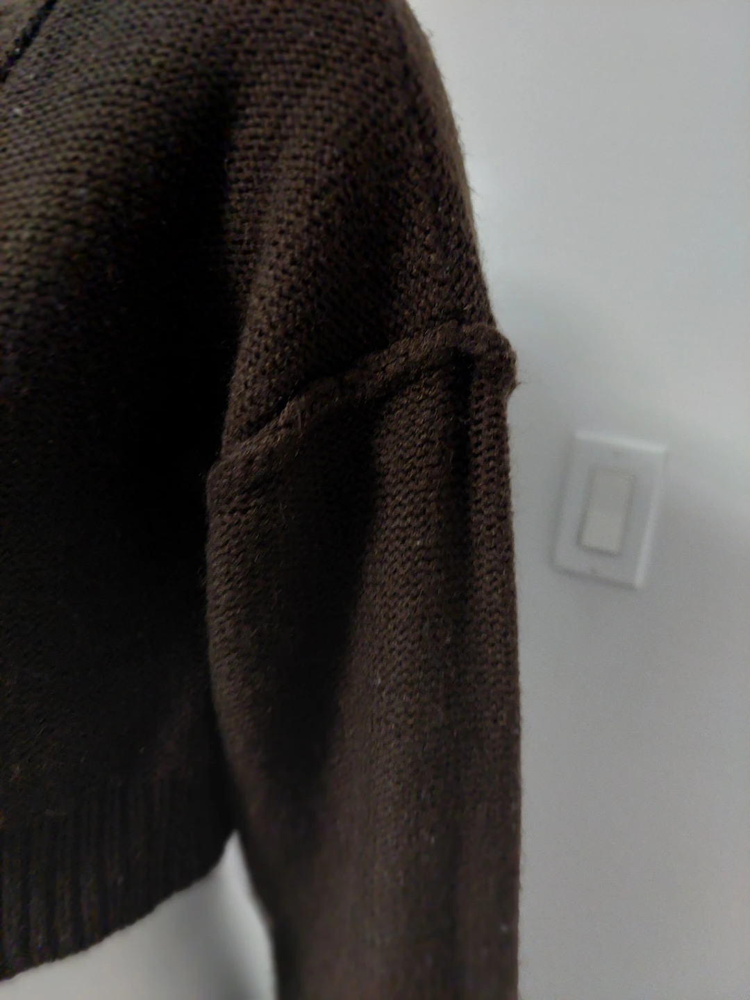 Brown Cropped Cardigan Oversize XS - photo 3
