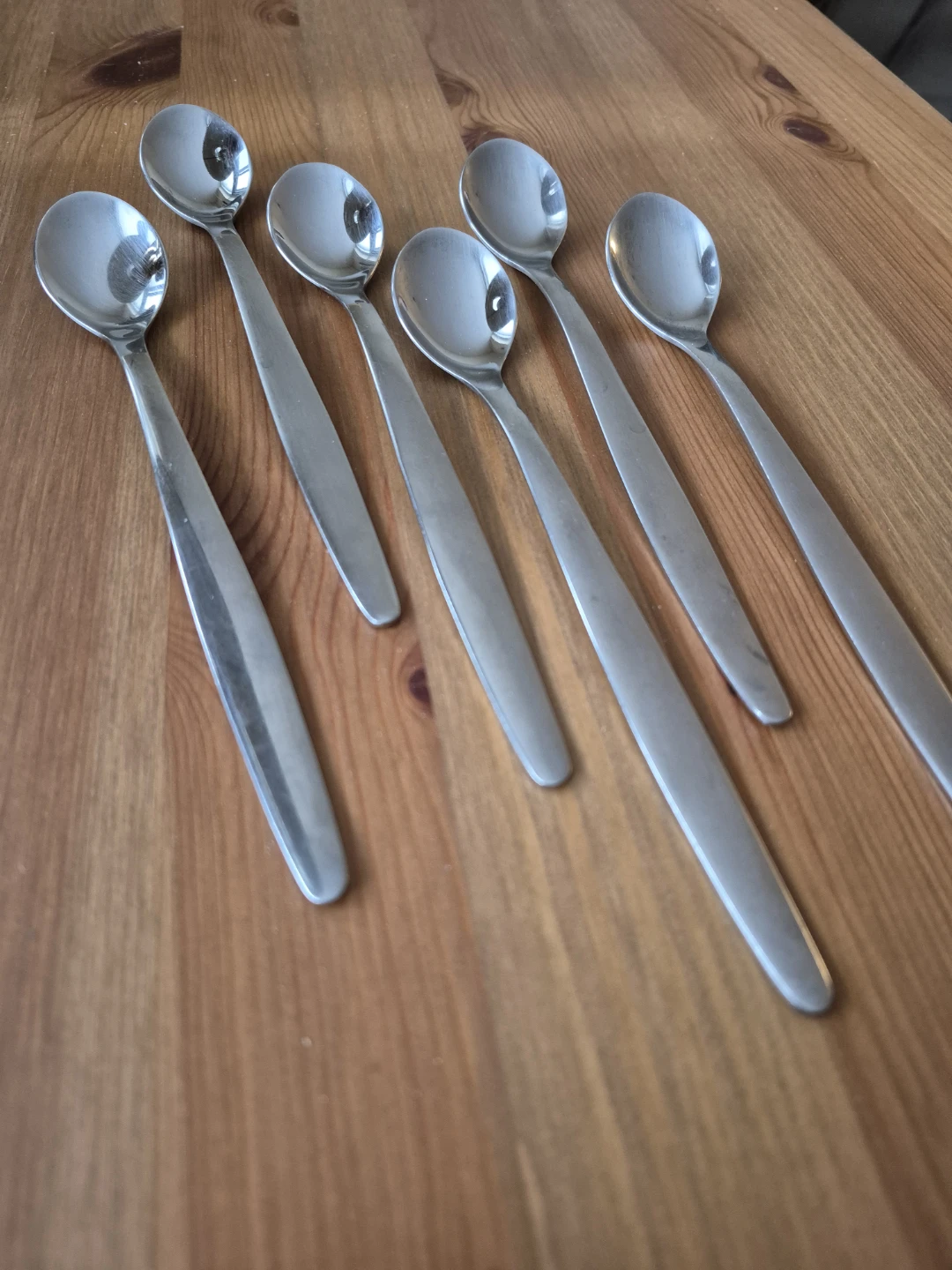 Vintage Midcentury Set of 6 long-handle Teaspoons - photo 3