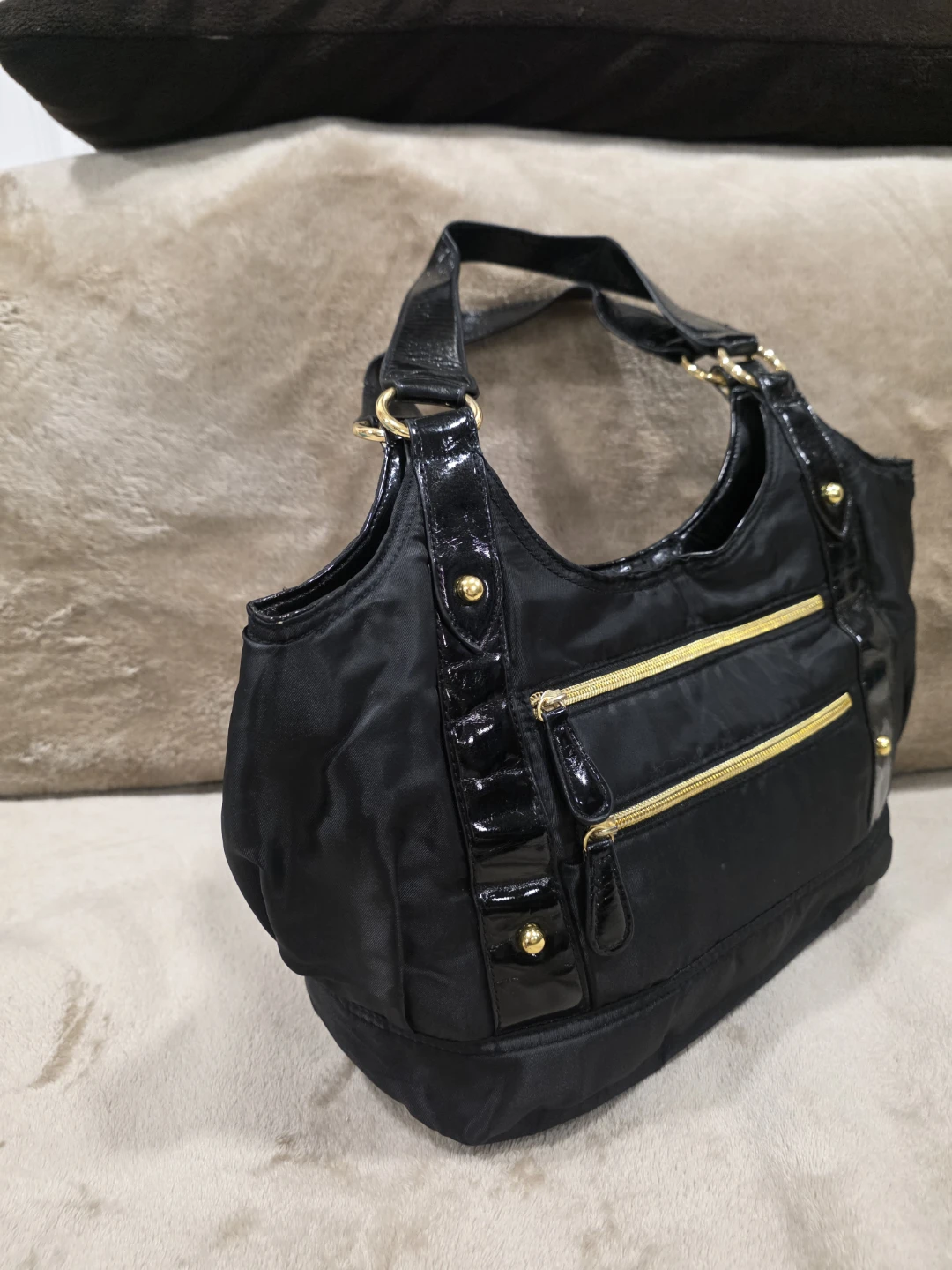 Black Nylon Tote Bag - photo 2