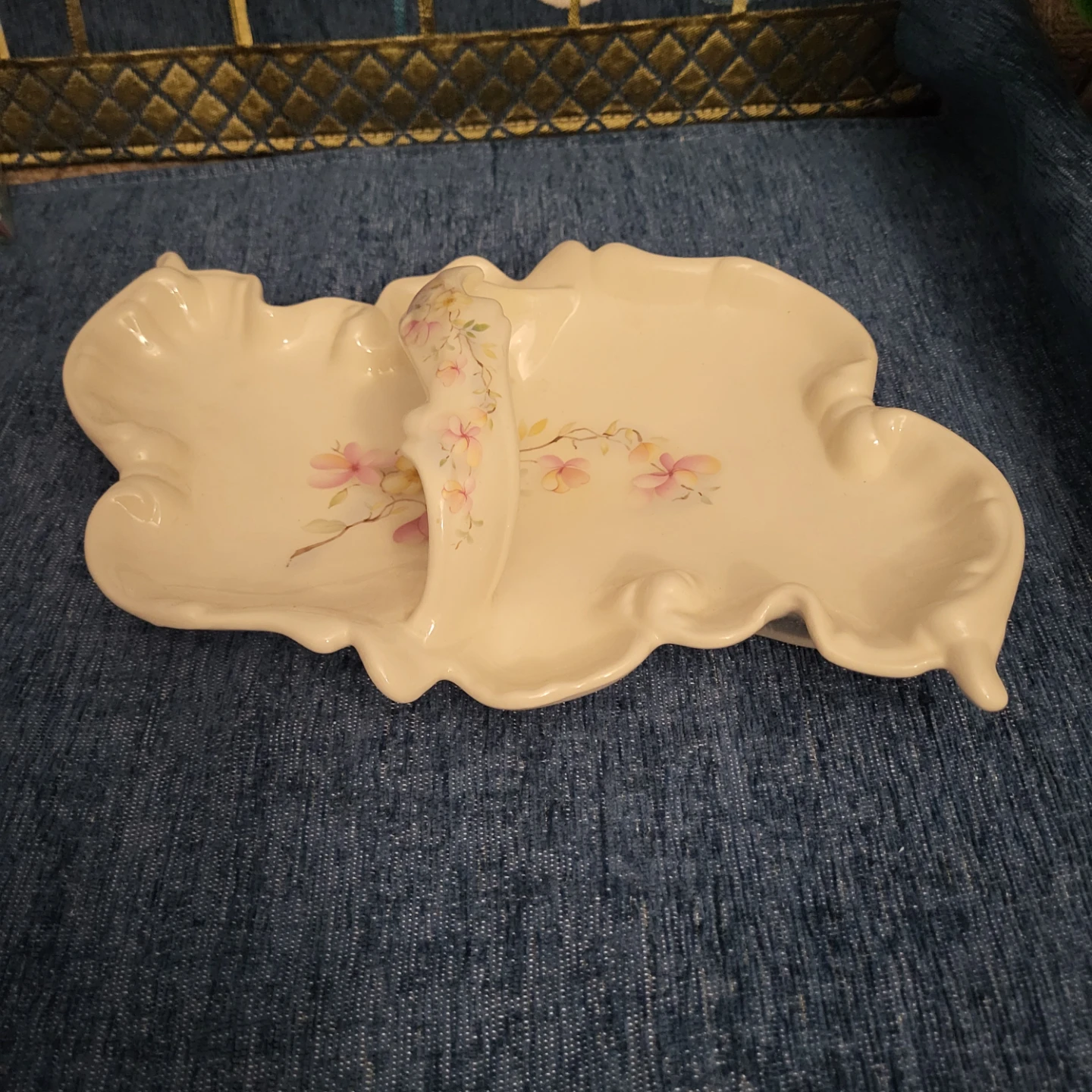 Vintage Floral Ceramic Candy Dish