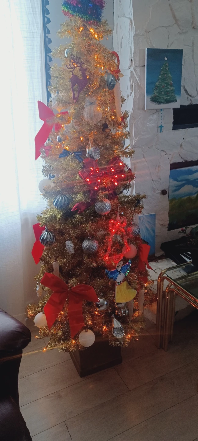 Decorated Gold Christmas Tree - photo 2