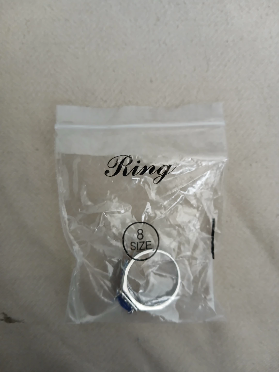 925 Silver And Lab Grown Saphire Ring - photo 5