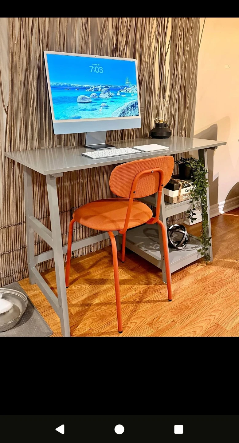 Grey Wooden Desk with Shelves PLUS chair - photo 5