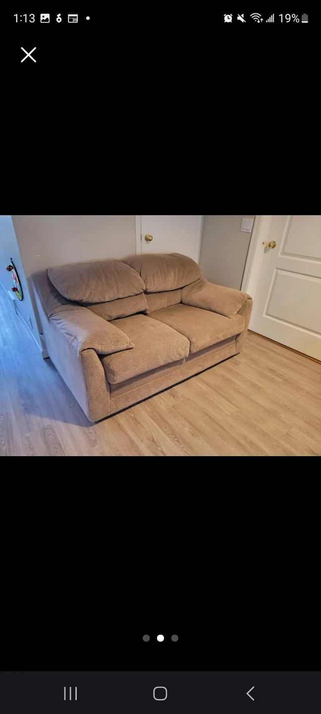 Tan Loveseat sofa - photo 4