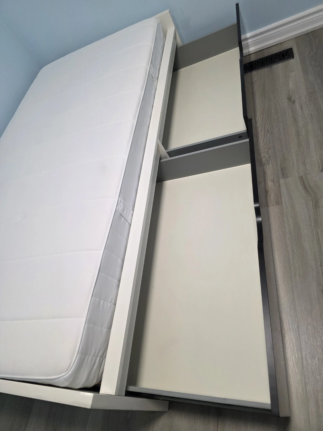 IKEA Twin Bed Frame with Storage Drawers and Mattress - photo 2