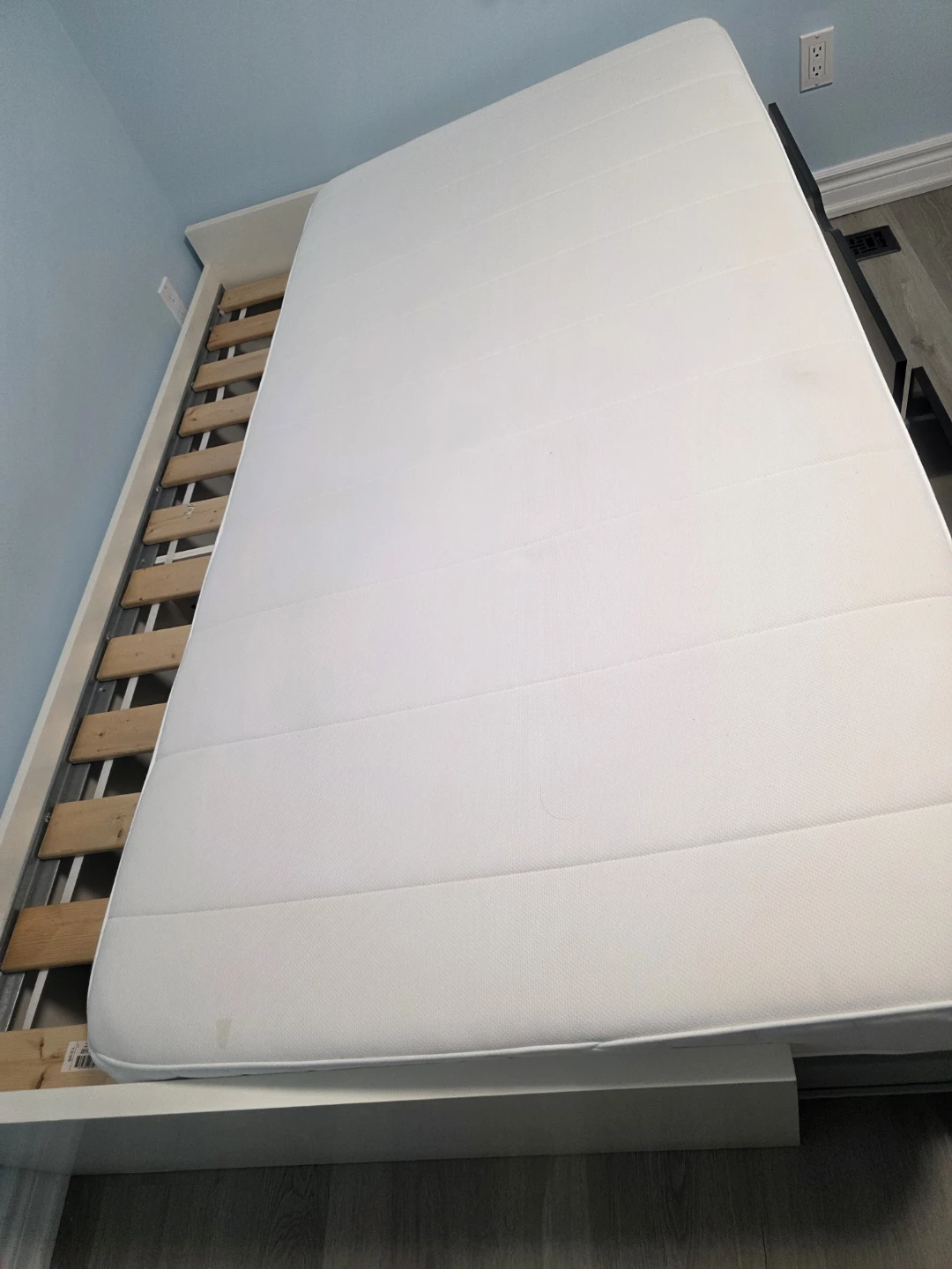 IKEA Twin Bed Frame with Storage Drawers and Mattress - photo 3