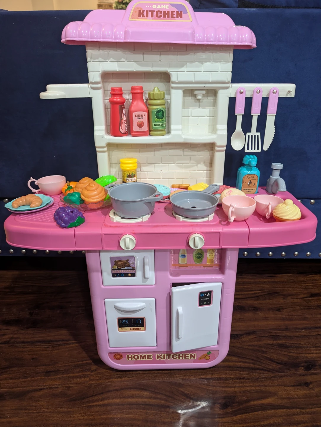 Pink Toy Kitchen Set with chair - photo 2